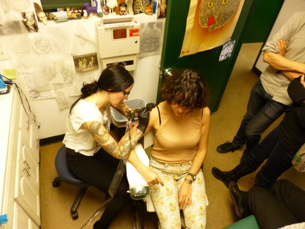 A one hour performance of receiving a tattoo that I designed. 